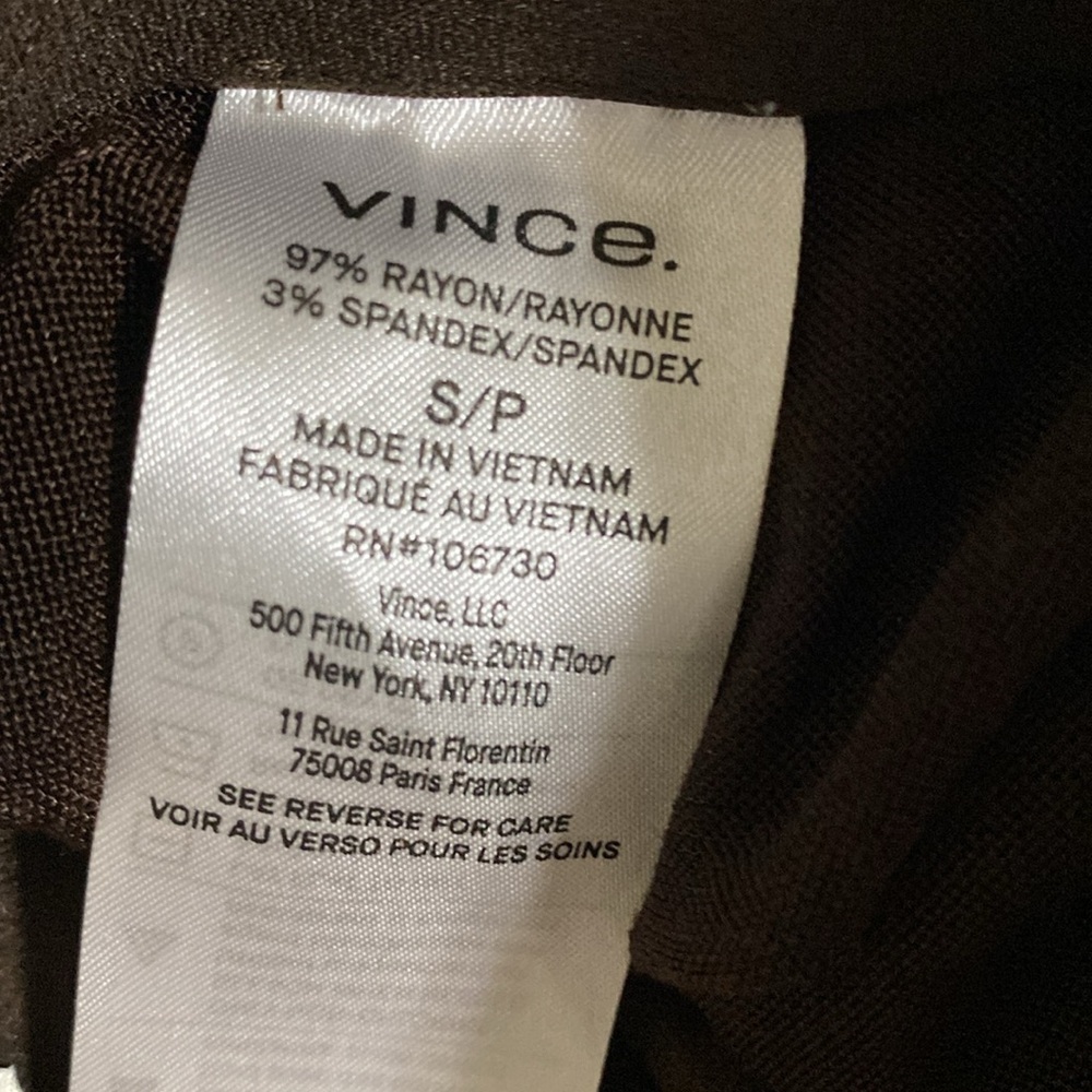 Vince Falda fruncida Brown Women Skirt S asymmetrical pull on elastic event Y2K - Picture 6 of 9